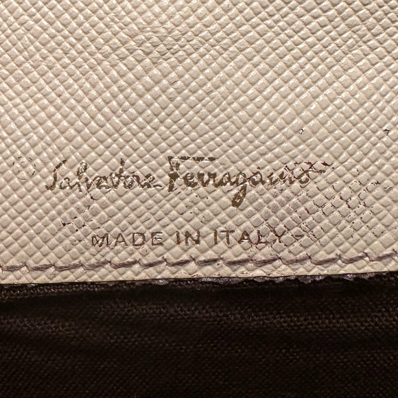Salvatore Ferragamo Metallic Green Wallet with Gold Garcini